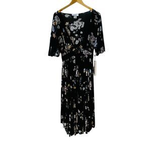 Life Is For Eternity Floral V Neck Hi Low Kimono Maxi Top Size M Medium NWT